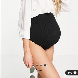 ASOS DESIGN maternity mix and match crinkle high
leg high waist bikini bottom